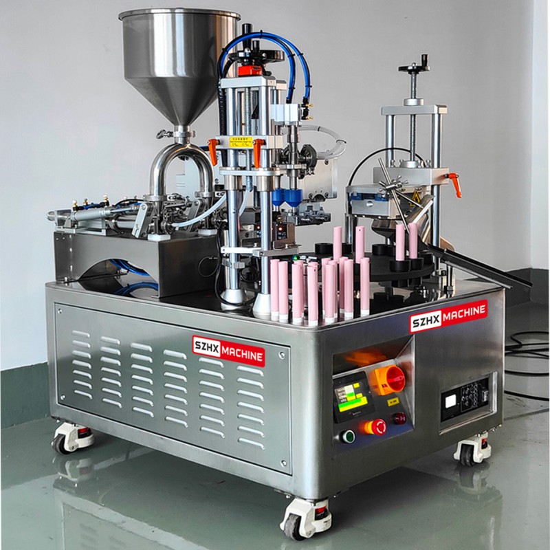 HX-006ss Double tube semi-automatic ultrasonic filling and sealing machine