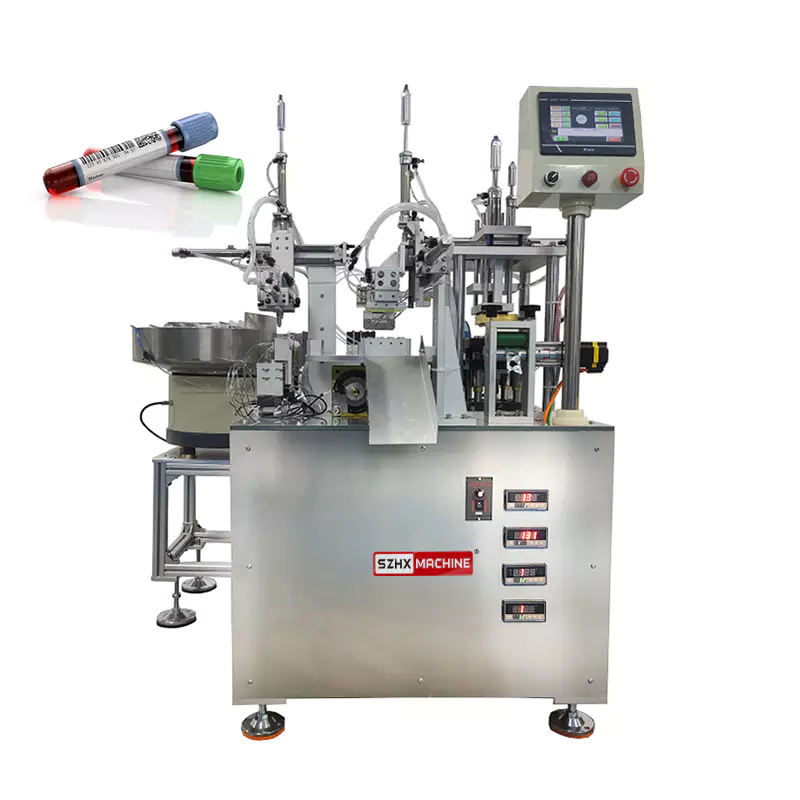 Blood Test Tube Filling Machine 4 Working Stations