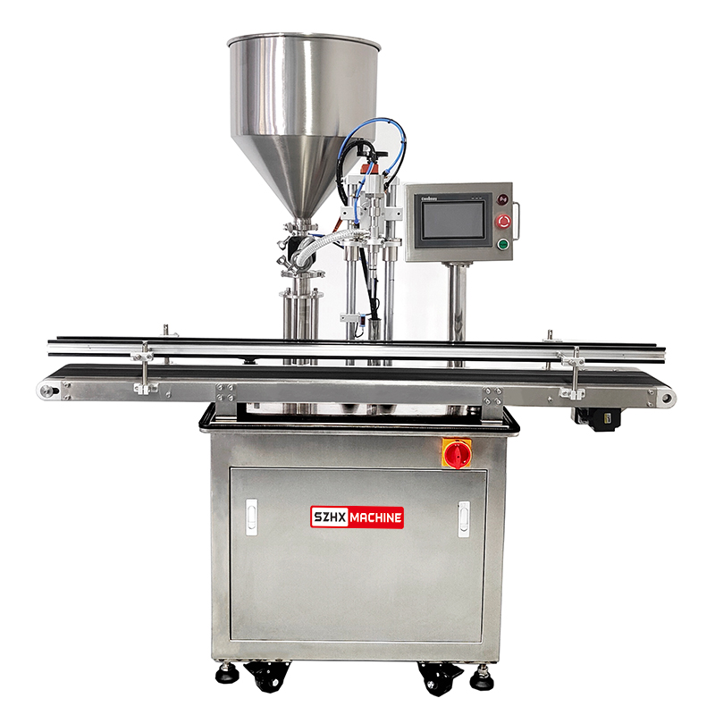 Single head Cream Liquid Filling Machine+Capping Machine+Labeling Machine